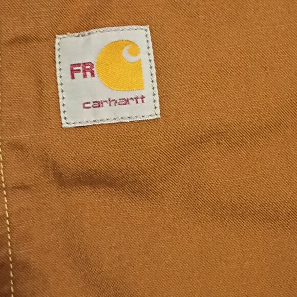 Carhartt Vest for Men XL Brown, FR Fire Resistant Duck Insulated Workwear - Picture 3 of 8